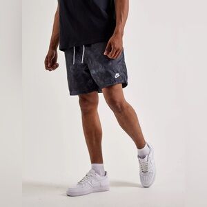 Nike Club Flow Black Floral Mesh Lined Shorts Small